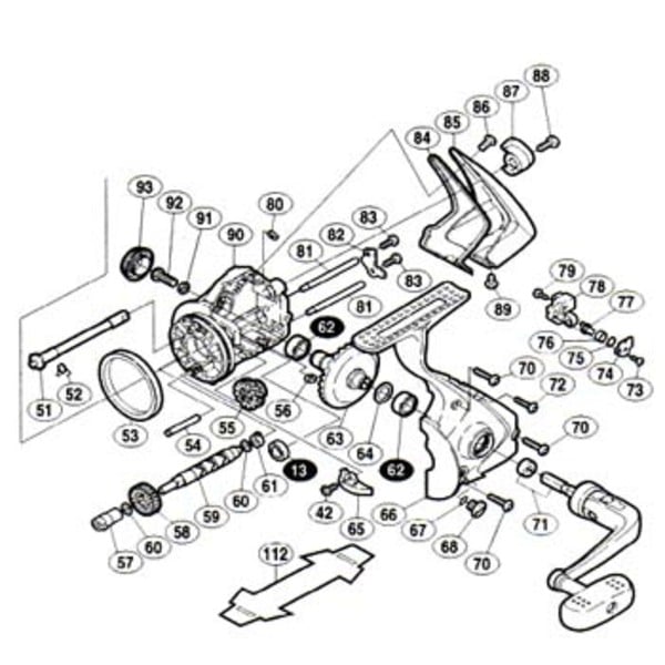 シマノ(SHIMANO) パーツ:03ツインパワーMg4000 糸止メベルト L No111 01772 3000～5000番用その他パーツ