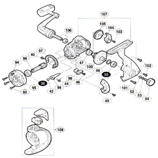 シマノ(SHIMANO) パーツ:99 ナビ 3000 マスターギヤ用ベアリング No50 01426 3000～5000番用その他パーツ