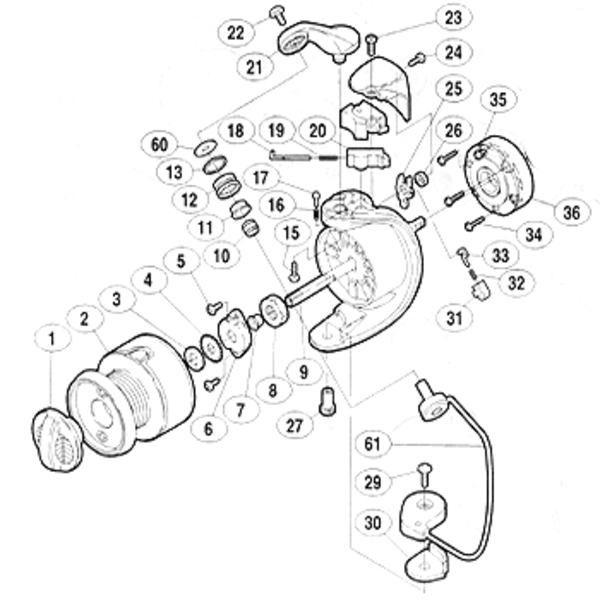 シマノ Shimano パーツ 99 エアレックス 00 ベール取付ケカム固定軸 No27 アウトドア用品 釣り具通販はナチュラム