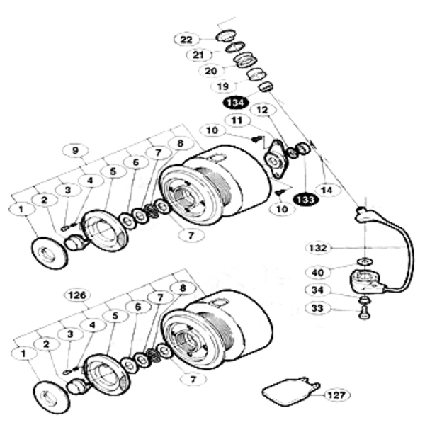 シマノ(SHIMANO) パーツ:01 BB-X テクニウム 5000 ベール取付ケカム