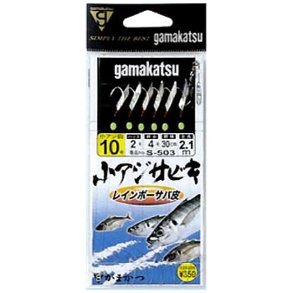 がまかつ(Gamakatsu) 小アジサビキレインボーサバ皮6本 S503 仕掛け