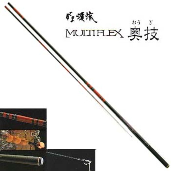 がまかつ 渓流竿 がま渓流 MULTIFLEX 奥技 硬中硬 7.2m適合ハリス01508