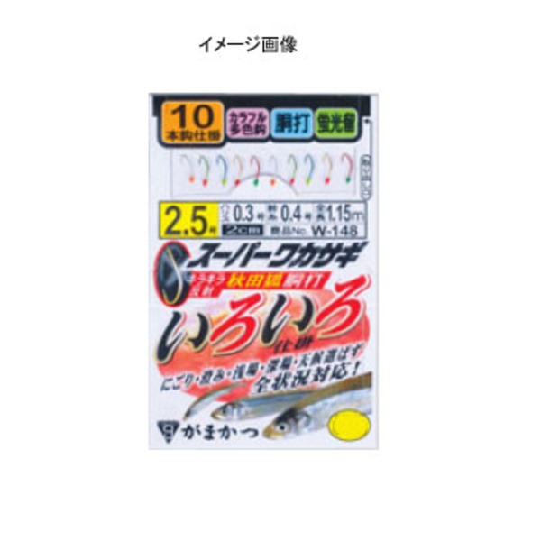 がまかつ(Gamakatsu) スーパーワカサギいろいろ仕掛 秋田狐胴打 6本 W-147 ワカサギ仕掛け