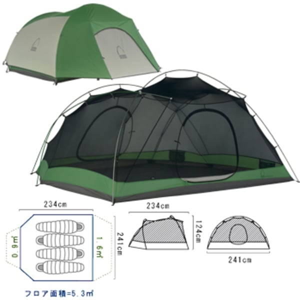 SIERRA DESIGNS(シエラデザインズ) ライトニングXT4 SD2542 ファミリードームテント