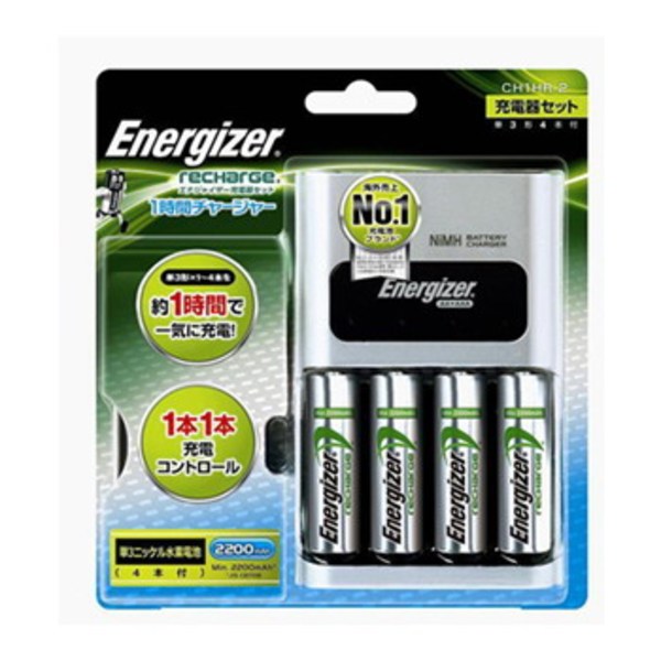 Energizer(エナジャイザー) 1時間チャージャー充電器セット CH1HR-2