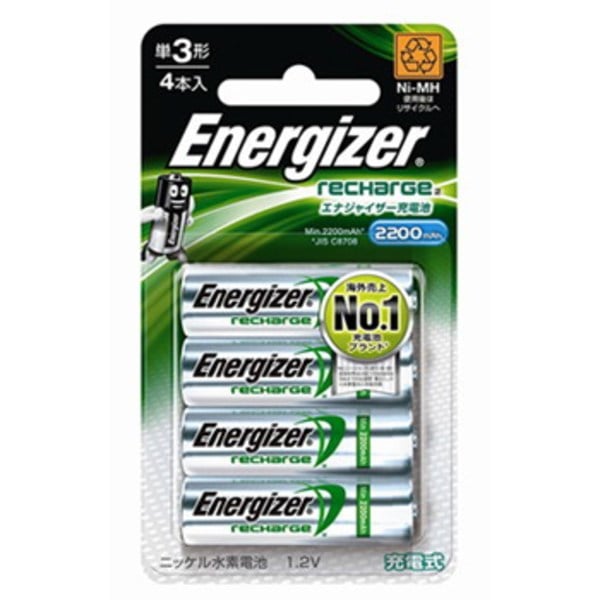 Energizer(エナジャイザー) 単3形充電池(2200mAh)4本入 HR-AA-EH4BP 電池&ソーラーバッテリー