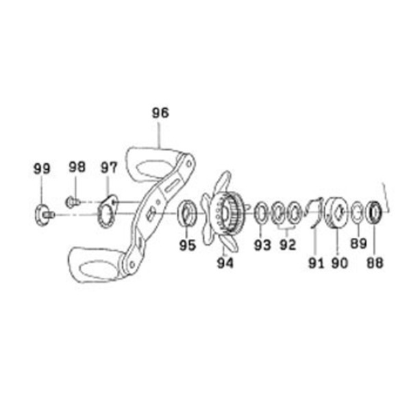 ダイワ(Daiwa) パーツ:スティーズ 100HL ハンドルベアリングW NO.089 190217