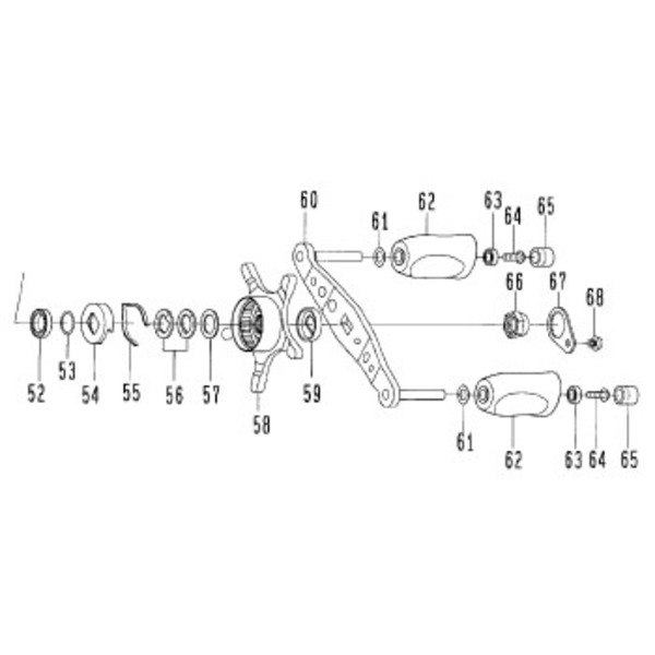 ダイワ(Daiwa) パーツ:アルファス 150H ハンドルノブW NO.0061 190196