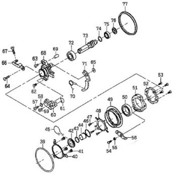 ダイワ(Daiwa) パーツ:トーナメントISO Z4000LBD ラチェットホルダーSC NO.041 10A717