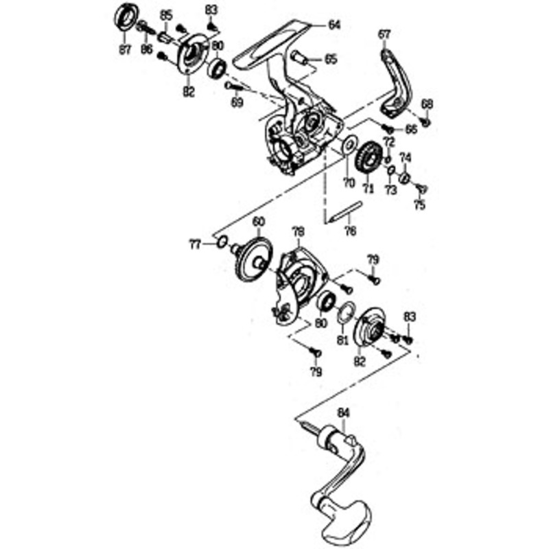 ダイワ(Daiwa) パーツ:10プレイソ 2500LB ハンドル NO.084