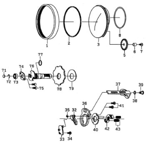 ダイワ(Daiwa) パーツ:RYOGA BJ C2020PE-H キックレバープレート NO.033 160643 マグブレーキ用その他パーツ