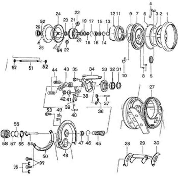 ダイワ(Daiwa) パーツ:IZE ITOモノブロック100XRL クラッチカムボールベアリング NO.032  10E086｜アウトドア用品・釣り具通販はナチュラム