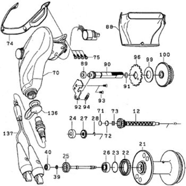 ダイワ(Daiwa) パーツ:レオブリッツ 500MT ICモジュールカバーSC NO.075 10A679｜アウトドア用品・釣り具通販はナチュラム