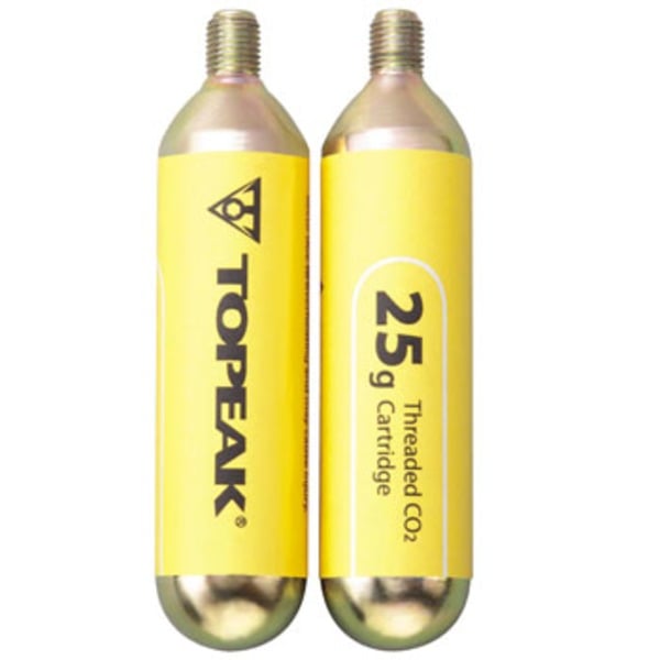 TOPEAK(トピーク) 25g ネジ付 25g CO2 カートリッジ 2本セット YPP13000 ハンディポンプ