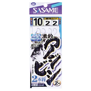 ささめ針(SASAME) 激釣アジビシ２本釣ケイムラフック 鈎１０／ハリス２ D-811