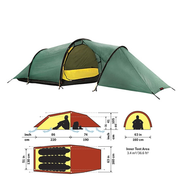 HILLEBERG(ヒルバーグ) アンヤン3 GT 12770136 ファミリードームテント