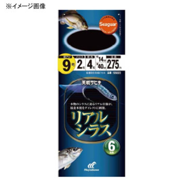 ハヤブサ(Hayabusa) 実践サビキ リアルシラス 6本鈎 SS023 仕掛け