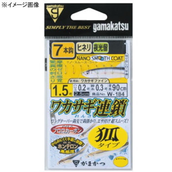 がまかつ(Gamakatsu) ワカサギ連鎖 狐タイプ 7本仕掛 W184 ワカサギ仕掛け