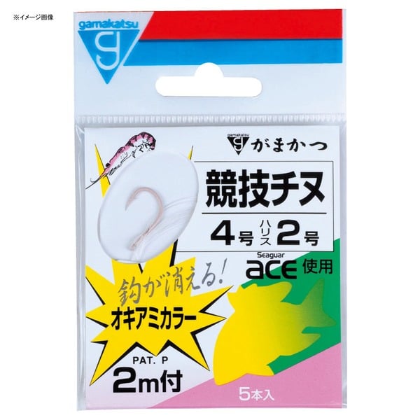 がまかつ(Gamakatsu) 競技グレ オキアミカラー(シーガーエース3m付) 11241 糸付き針