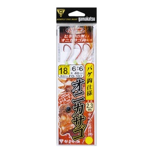 がまかつ(Gamakatsu) オニカサゴ仕掛 バケ鈎仕様 鈎１８号／ハリス６ 赤 45916