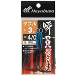 ハヤブサ(Hayabusa) 瞬貫アシストフック ダブル 3cm FS457-4/0 ジグ用アシストフック