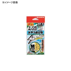 カツイチ(KATSUICHI) 爆釣太刀魚 水平３点仕掛 Ｌ ＮＳブラック BT-4