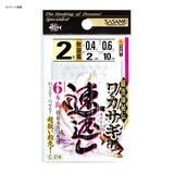 ささめ針(SASAME) ワカサギ速返し 6本鈎(秋田狐) C-214 ワカサギ仕掛け
