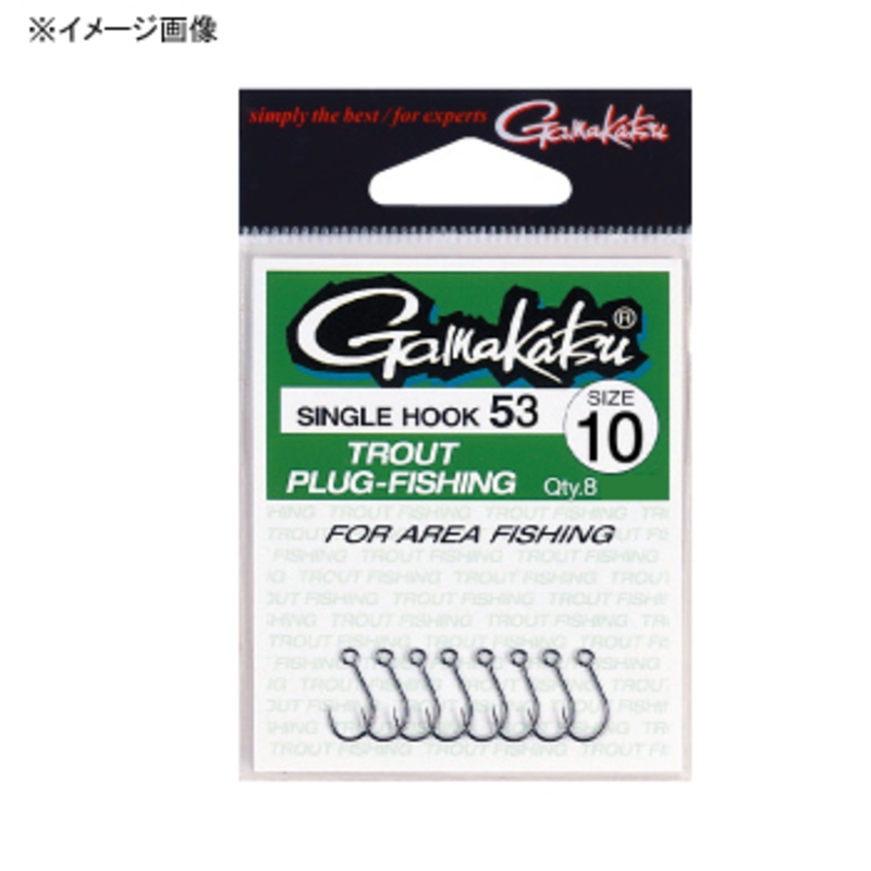 Gamakatsu Single Hook 53 NS No.10 Trout 66258 From Japan