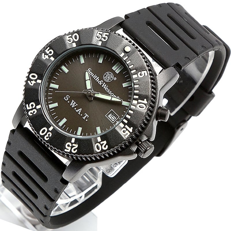 Smith&Wesson(スミス&ウェッソン) SWAT WATCH BLACK POLICE SERIES(スワットウォッチ ポリスシリーズ)  sww-45｜アウトドア用品・釣り具通販はナチュラム