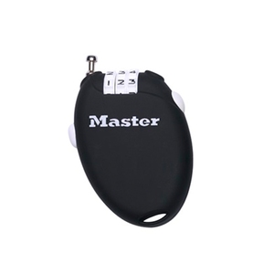 Master Lock(マスターロック) ダイヤル式リトラクトケーブルロック 4603JADBLK