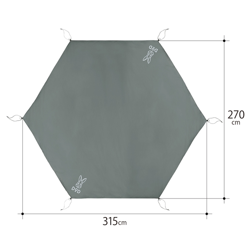 DOD(ディーオーディー) ワンポールテントM用グランドシート(5人用