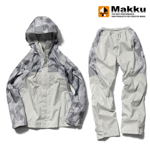 マック(Makku) クロス オーバー レインスーツ Ｌ グレーカモ AS-8510