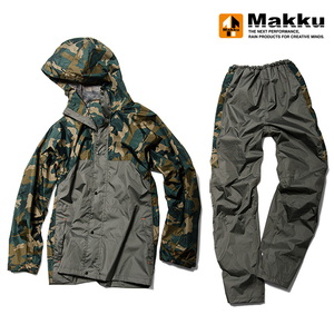 マック(Makku) クロス オーバー レインスーツ Ｌ グリーンカモ AS-8510