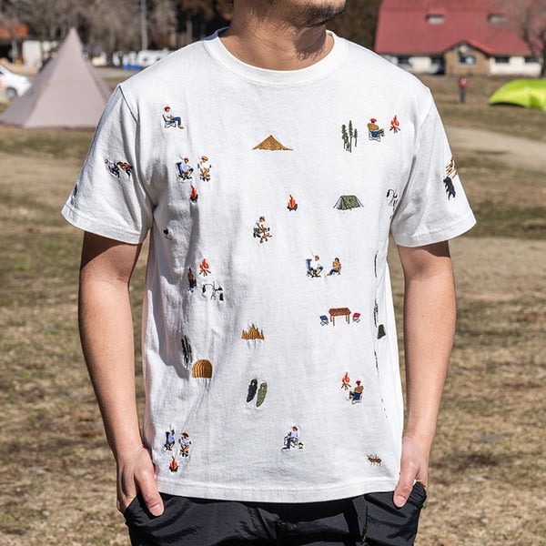 ジーアールエヌアウトドア Grn Outdoor 21春夏 Hiasobi Camper Bonfire S S Tee Go0106f アウトドアファッション ギアの通販はナチュラム