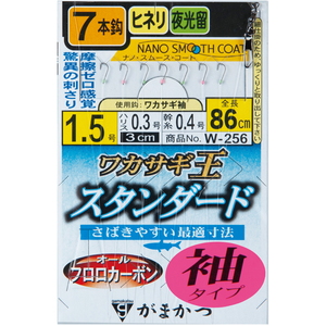 がまかつ(Gamakatsu) ワカサギ王 スタンダード ７本仕掛（袖タイプ） Ｗ２５６ 鈎１／ハリス０．２５ 42811