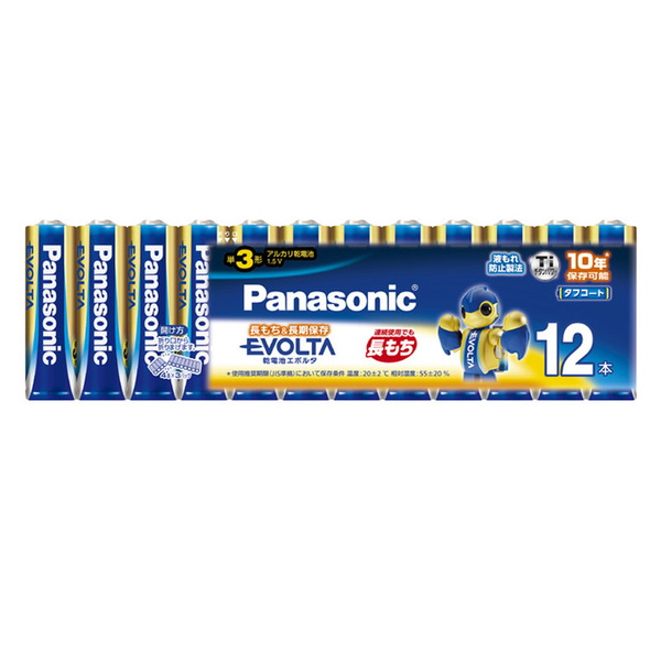 パナソニック(Panasonic) 乾電池エボルタ単3形12本パック LR6EJ/12SW 電池&ソーラーバッテリー