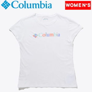 Columbia(コロンビア) Ｗ'ｓ コロンビア トレック ショートスリーブ グラフィック Ｔシャツ ウィメンズ Ｌ １００（Ｗｈｉｔｅ×Ｋａｌｅｉｄｏｓｃｏｐｅ） AR0746