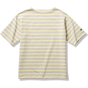 HELLY HANSEN(ヘリーハンセン) 【22春夏】M S/S BORDER BOAT-NECK(ボーダー ボート ネックティー)メンズ オアシスイエロー×オートミール(OQ) L