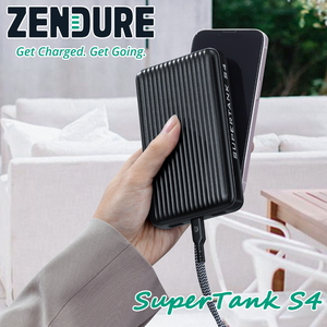 【送料無料】ZENDURE（ゼンデュア） ＳｕｐｅｒＴａｎｋ Ｓ４／ＰＤ１００Ｗ出力対応 １９２００ｍＡｈ大容量 コンパクト ブラック ZDSTS4-BK