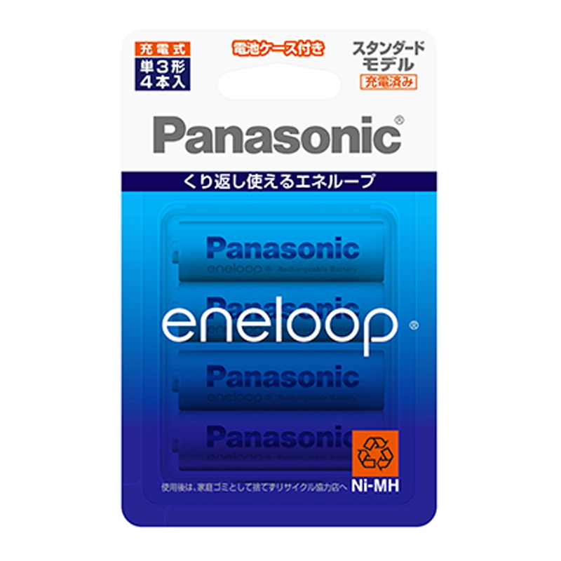 パナソニック(Panasonic) エネループスタンダード単3×4本 (P)BK-3MCC/4C｜アウトドア用品・釣り具通販はナチュラム