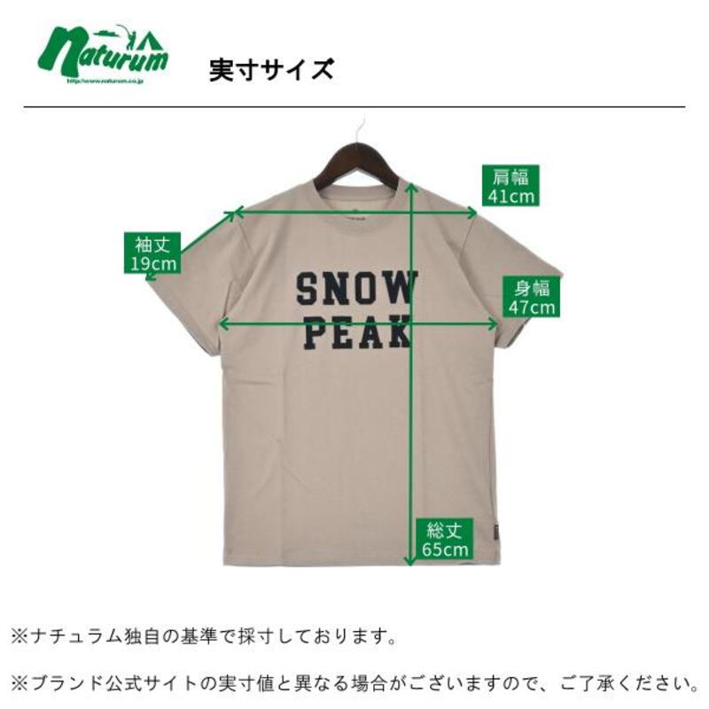 スノーピーク(snow peak) スノーピーク フェルト ロゴ Tシャツ メンズ