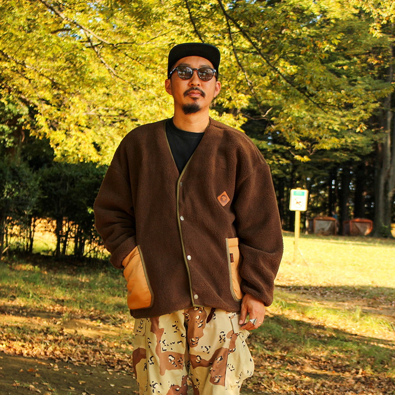 ジーアールエヌアウトドア(grn outdoor) HIASOBI RELAX BEAR CARDIGAN