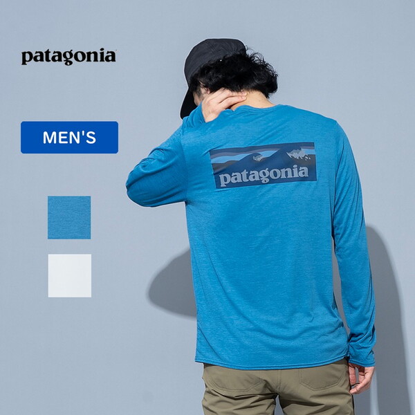 Tシャツ/カットソー(七分/長袖)【新品未使用】Patagonia ロンT 45170 ブルー Mサイズ