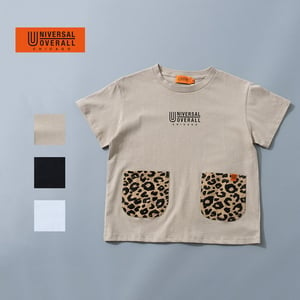 ユニバーサルオーバーオール(UNIVERSAL OVERALL) Kid’s 別布総柄ポケット UOロゴTEE キッズ UO23SS-13