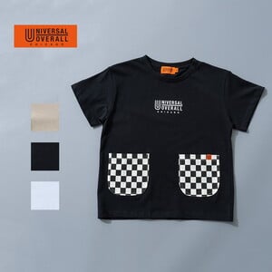 ユニバーサルオーバーオール(UNIVERSAL OVERALL) Kid’s 別布総柄ポケット UOロゴTEE キッズ UO23SS-13