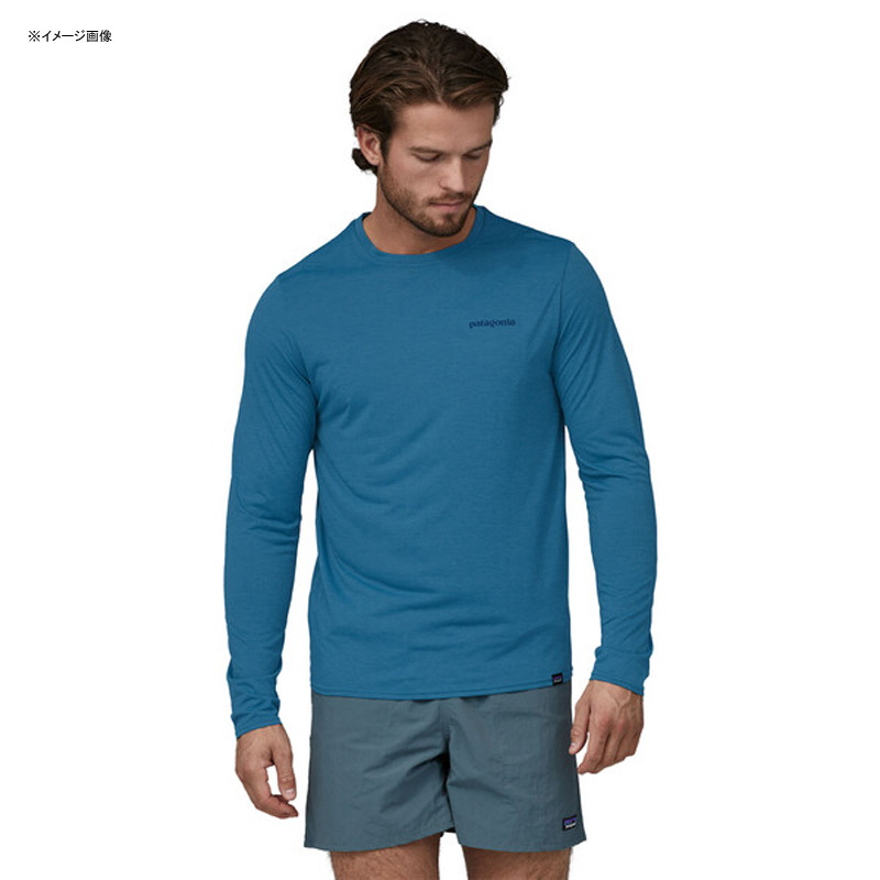 Tシャツ/カットソー(七分/長袖)【新品未使用】Patagonia ロンT 45170 ブルー Mサイズ