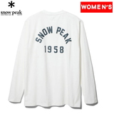 スノーピーク(snow peak) Foam Printed L/S T shirt Snow Peak TS-23AU00400WH Tシャツ･カットソー長袖(レディース)