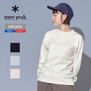 スノーピーク(snow peak) リサイクル コットン ヘビー ロングスリーブ Tシャツ SW-22AU401R03EC