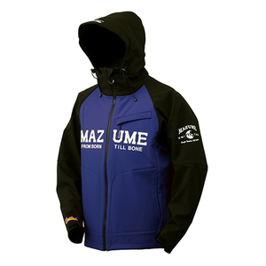 【送料無料】MAZUME(マズメ) ｍａｚｕｍｅ ウインドカットジャケット ダブルトーン Ｌ ブラック×ネイビー MZFW-728