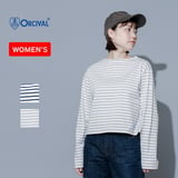 ORCIVAL(オーシバル) ボートネック L/S ショートプルオーバー #OR-C0334 BFJ Tシャツ･カットソー長袖(レディース)